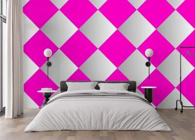 White and pink pattern  Wall mural