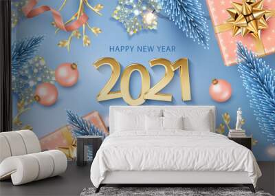 2021 New Year banner Wall mural