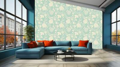 Seamless abstract floral pattern background Wall mural