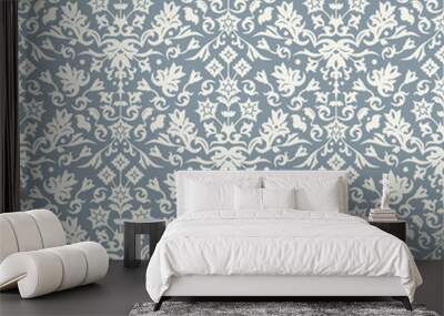 Seamless damask pattern vector Wall mural