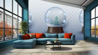 Snow Globe Set Wall mural