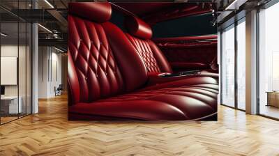 Red luxury car interior Wall mural