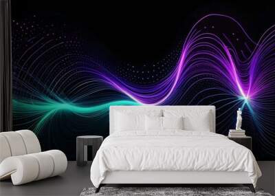 Exquisite fluorescent purple light abstract background Wall mural