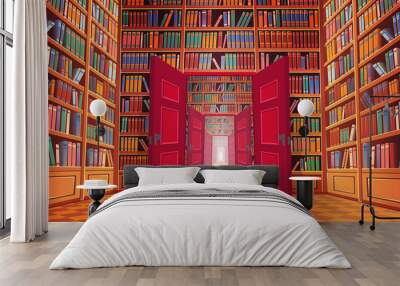 Library book Wall mural