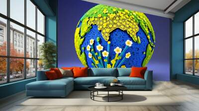 Planet Earth as a garden. Wall mural