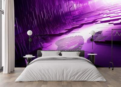  A room with a heart-shaped object centrally and walls marked Wall mural