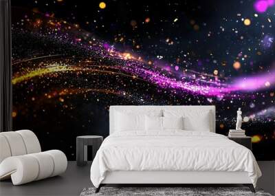   Purple and yellow light with clearer sides Wall mural