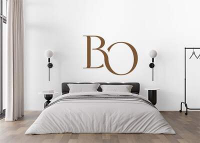 BO, OB, B, O abstract letters logo monogram Wall mural