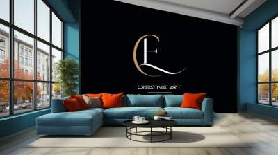 CE, EC, C, E abstract letters logo monogram Wall mural