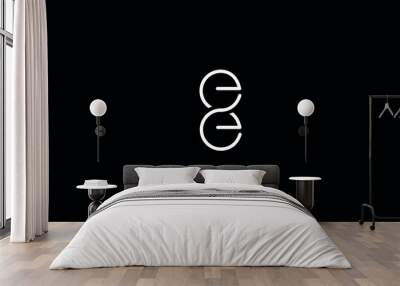 EE, E abstract letters logo monogram Wall mural