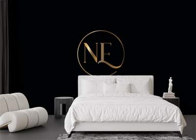 EN, NE, E, N abstract letters logo monogram Wall mural