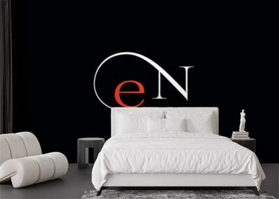 EN, NE, E, N abstract letters logo monogram Wall mural