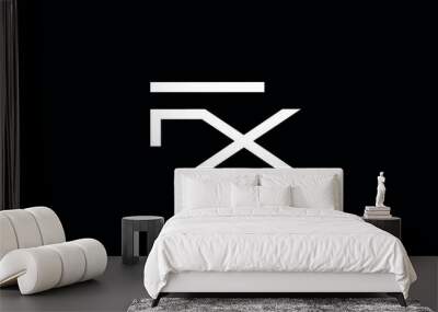 FX, XF, F, X abstract letters logo monogram Wall mural