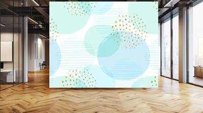 Abstract geometric seamless pattern with circles. Modern abstract design Wall mural