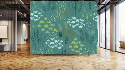 Botanical seamless pattern. Vector design for paper, cover, fabric, interior decor Wall mural