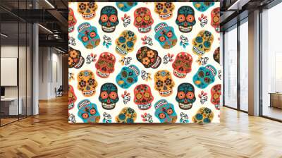 dia de los muertos. day of the dead. seamless pattern. Wall mural