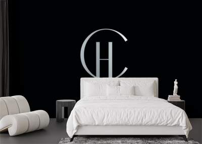 HC, CH, H, C abstract letters logo monogram Wall mural