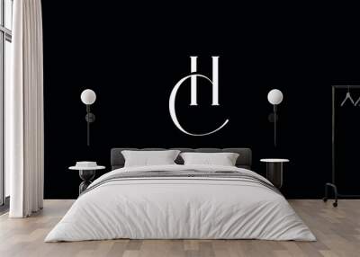 HC, CH, H, C abstract letters logo monogram Wall mural