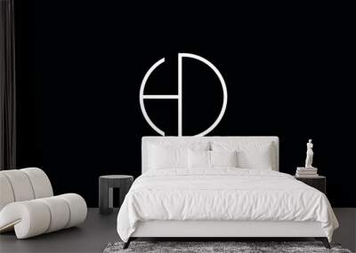 HO, OH, H, O abstract letters logo monogram Wall mural