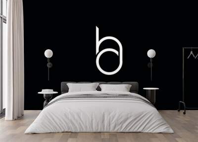 HO, OH, H, O abstract letters logo monogram Wall mural