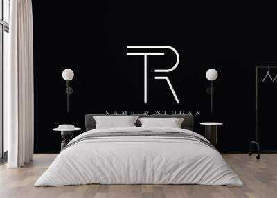 RT, TR, R, T abstract letters logo monogram Wall mural