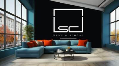 SC, CS, S, C abstract letters logo monogram Wall mural