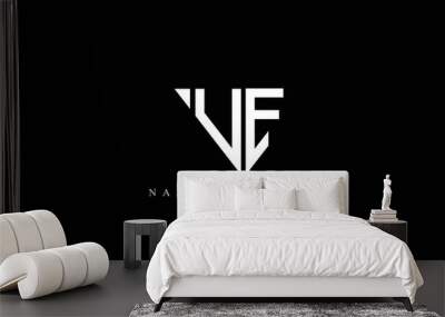 VE, EV, V, E abstract letters logo monogram Wall mural