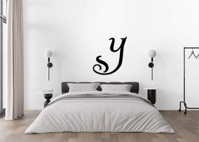 YS, SY, Y, S abstract letters logo monogram Wall mural