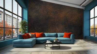 Brown texture dark slate stone background.  Wall mural