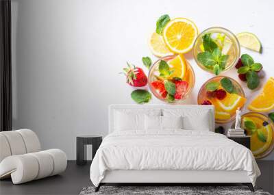 Cold summer drink assortment.  Wall mural