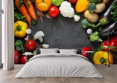 Fresh farmer vegetables. Wall mural