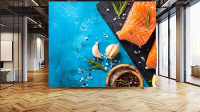 Fresh fish. Salmon fillet. Wall mural