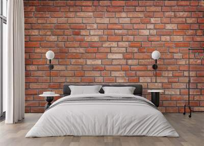 Red brick wall with vignette texture background Wall mural