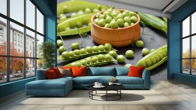 Pods of peas Wall mural