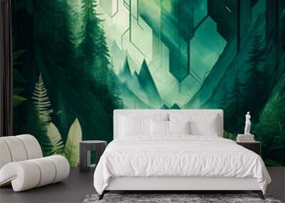 green forest  Wall mural