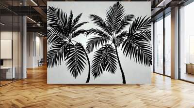 palm tree silhouette Wall mural