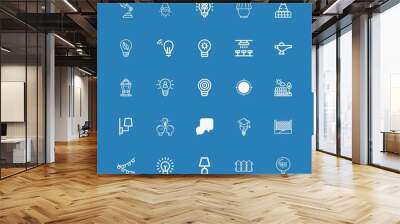 Editable 25 efficient icons for web and mobile Wall mural