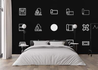 Editable 25 floor icons for web and mobile Wall mural