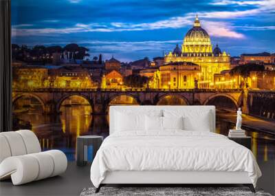 Rome by night - Italy - The Vatican  Wall mural