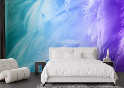 Color trends chicken feather texture background Wall mural