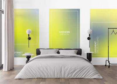 gradient abstract background colors fashionable 2021 gray yellow modern design Wall mural