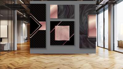 brochure or vip packaging design set, luxury wrap paper template or background in trendy geometric s Wall mural