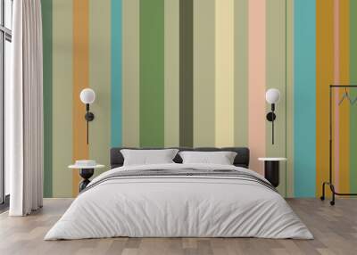 Striped background in different colors, cover and splash design. Lines and geometric shapes in pastel colors for postcards or packaging. Wall mural