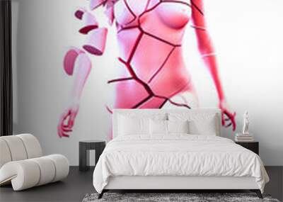 An autoimmune disease is a condition in which your immune system mistakenly attacks your body. This leaves your body susceptible to diseases, bacteria, and illness. Broken naked woman disintegrating Wall mural