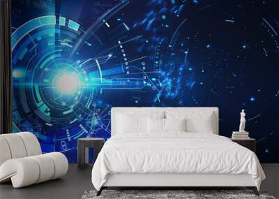 Abstract Technology Background Illustrating Business Growth and Development Strategies Wall mural