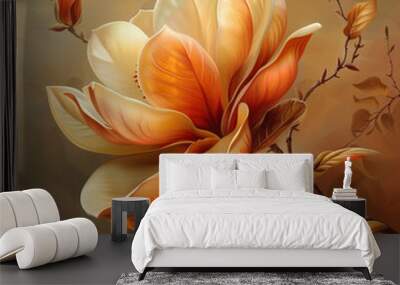 Colorful and beautiful Flower design for painting Wall mural