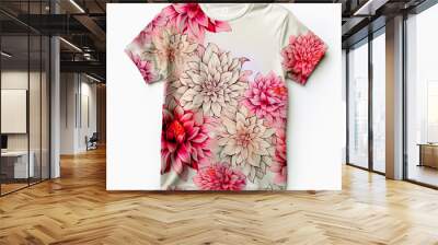 print pattern for T-shirt design with background Wall mural