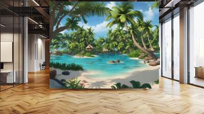 Tropical island 2 Wall mural