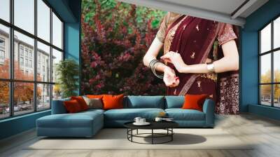 henna wedding design Wall mural