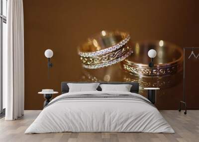 Wedding details - wedding rings Wall mural